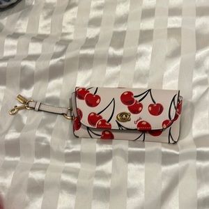 COACH cherry sunglass case